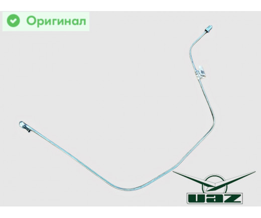 Трубка сцепления УАЗ-452, 3741, 3303, 3962 от ГЦС к соединительной муфте сталь L=970мм, Ø 6мм, М12х1-М12х1 № 3741-1602574 С | ИАТ