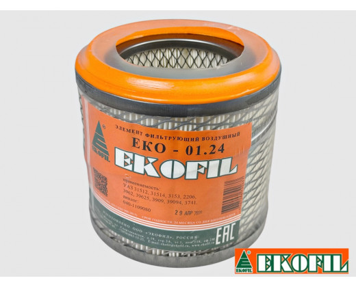 Фильтр воздушный УАЗ-3741, 2206 дв. 4213, 4091 (инжектор) № EKO-01.24 | EKOFIL