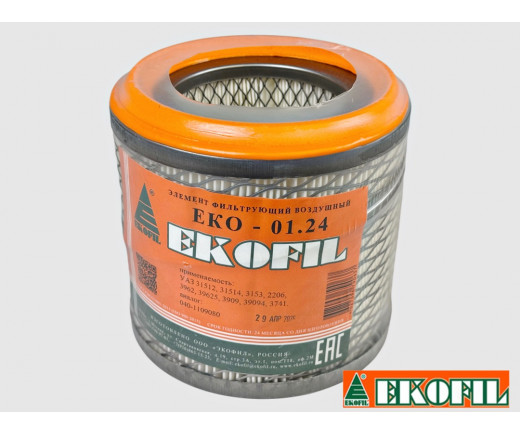 Фильтр воздушный УАЗ-3741, 2206 дв. 4213, 4091 (инжектор) № EKO-01.24 | EKOFIL