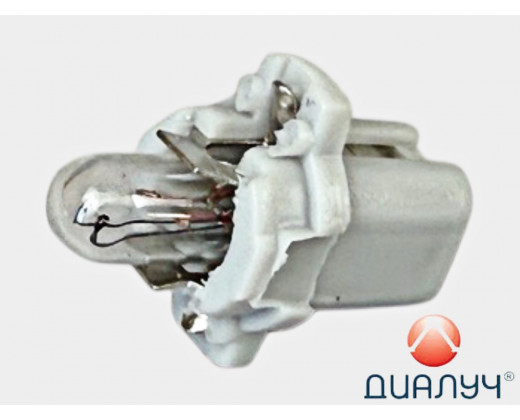 Лампа приборная 12Vх1,2W пластик. патрон B8,3d черный/серый № 82123 Black/Grey |  ДИАЛУЧ