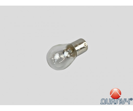 Лампа фары Газель 1 контакта белая (габарит, поворот, стоп-сигнал) 12V/5W № 92221 | Диалуч