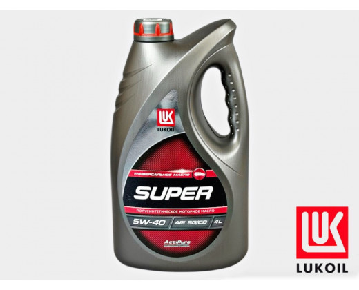 Масло моторное Лукойл Super 5W-40 SG/CD п/синтетика 4 л № 3471800 | Lukoil
