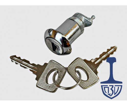 Личинка замка двери Газель н/об 1 шт + ключ № 3302-6105080-20 | ПЗИ