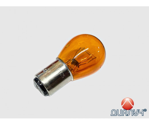 Лампа двухконтактная габарит, поворот 12Vx21/5W (цоколь BAY12d) желтый № 92205Y | Диалуч