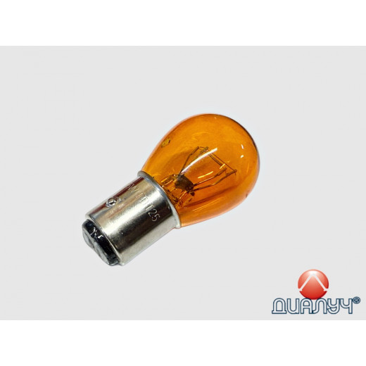 Лампа двухконтактная габарит, поворот 12Vx21/5W (цоколь BAY12d) желтый № 92205Y | Диалуч