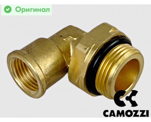 Фитинг латунный угловой D2022 M16x1,5-M22x1,5 ГАЗон NEXT, К..З пневмотормоза цанговый Оригинал № D2022М16Х1.5-М22Х1.5 | CAMOZZI