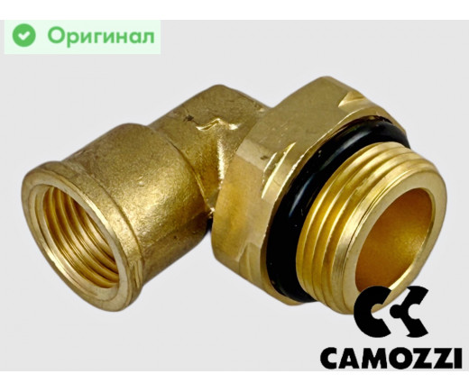 Фитинг латунный угловой D2022 M16x1,5-M22x1,5 ГАЗон NEXT, К..З пневмотормоза цанговый Оригинал № D2022М16Х1.5-М22Х1.5 | CAMOZZI