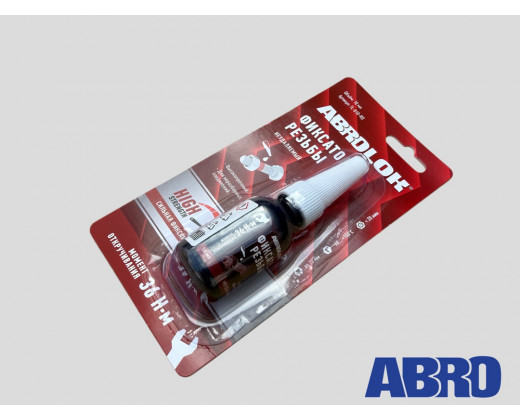 Фиксатор резьбы красный ( неудоляемый) ABRO MASTER 10 мл № TL-010-RD | ABRO MASTER