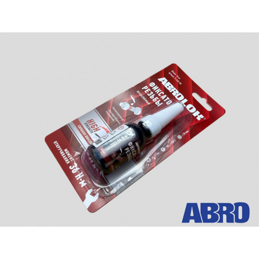 Фиксатор резьбы красный ( неудоляемый) ABRO MASTER 10 мл № TL-010-RD | ABRO MASTER