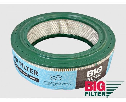 Фильтр воздушный Волга, Газель, УАЗ  402 дв., ГАЗ-3307, 3308, ПАЗ № GB-99 |  BIG FILTER