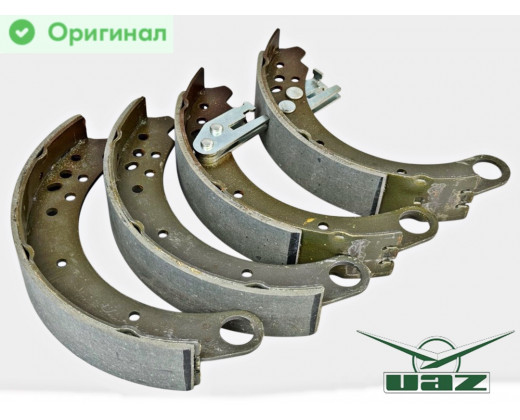 Колодка тормозная УАЗ Патриот, Пикап с электро РК задняя (к-т 2 длинных +2 коротких) а/м с 2016 г.в Оригинал № 316300-3502082-30 | УАЗ