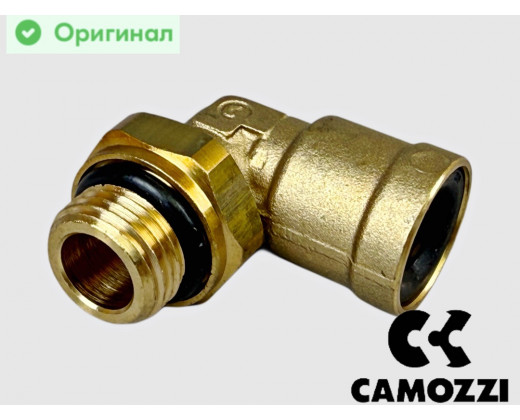 Фитинг латунный угловой D=12 М16х1,5 Газель, ГАЗон NEXT, К..З пневмотормоза цанговый Оригинал № 950212-М16Х1,5С | CAMOZZI