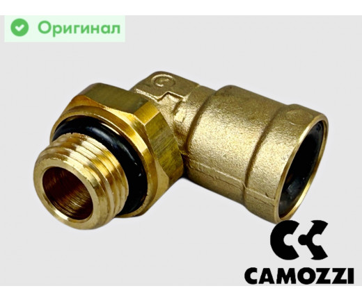 Фитинг латунный угловой D=12 М16х1,5 Газель, ГАЗон NEXT, К..З пневмотормоза цанговый Оригинал № 950212-М16Х1,5С | CAMOZZI