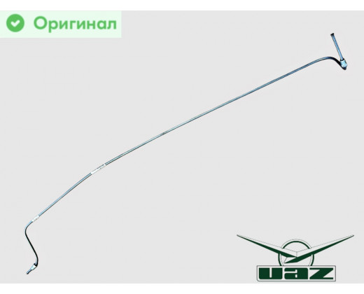 Трубка сцепления УАЗ-452, 3741, 3303, 3962 от муфты к шлангу сцепления сталь L=1300мм, Ø 6мм, М12х1-М12х1 № 3741-1602576 С | ИАТ