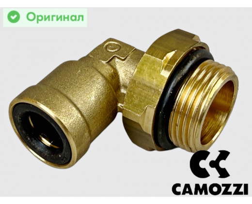 Фитинг латунный угловой D=12 М22х1,5 ГАЗон NEXT, К..З пневмотормоза цанговый Оригинал № 950212-М22Х1.5 | CAMOZZI
