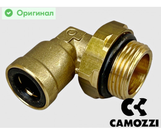 Фитинг латунный угловой D=12 М22х1,5 ГАЗон NEXT, К..З пневмотормоза цанговый Оригинал № 950212-М22Х1.5 | CAMOZZI