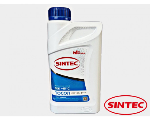 Охлаждающая жидкость Тосол Sintec ОЖ -45 1кг № 844347 | SINTEC